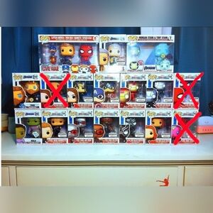 14pc Funko Avengers Civil War Set Endgame Hulk Thor Tony & Morgan Old Man Steve